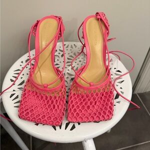 Bottega Veneta Vibrant Pink Heels
